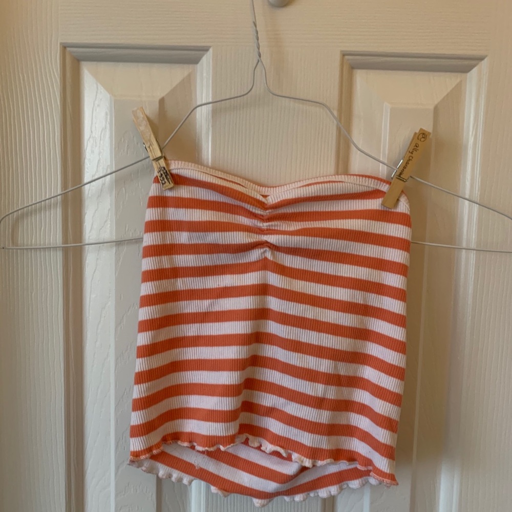 sweetheart striped tube top